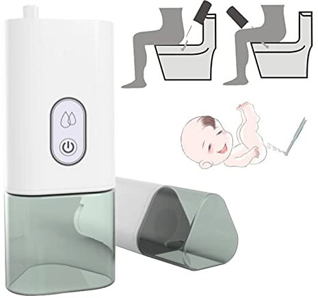 KLUFO Bidet de Voyage Portable, pulvérisateur de Bidet électrique Portable IPX6 étanche avec buse rétractable et réservoir d’Eau Amovible, Bouteille de Bidet de Voyage pour Le Nettoyage de l’hygiène