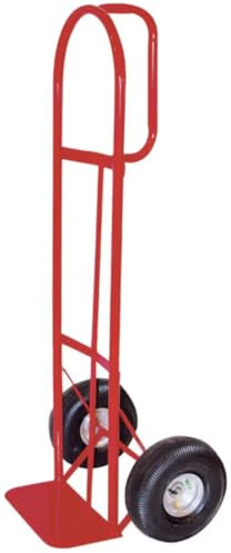 SIMPLI-MAGIC Steel Pneumatic Hand Truck Dolly, 600LBS – Convertible Heavy-Duty Moving Dolly Cart with 10 Wheels – Stable, Smooth Movement, Premium American Red Finish