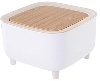 Tuzsocr Tischmülleimer mit Deckel,Mini Klein mülleimer für Kinderzimmer Büro Wohnzimmer (01)