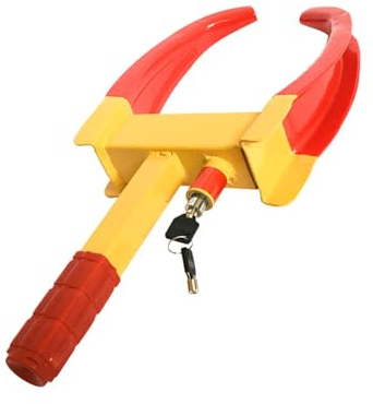 Cathpetic 1 Stück Bullhorn Parkkralle,Radkralle Anhänger Diebstahlschutz Skalierbar Einstellbar mit Schließzylinder und Schlüssel Geeignet Für Autos Motorrad Wohnmobil Wohnwagen