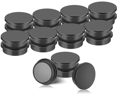20 Stück Magnete für Magnettafel, 30 x 8mm Stark Magnete Whiteboard, Magnet Schwarz Kühlschrankmagnete, Magneten Rund für Whiteboard, Pinnwand, Tafelmagnete, Kühlschrank