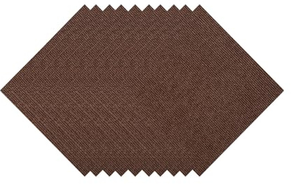 Hiseng 10/20/30 Pezzi Moquette Pavimento per Adesiva 30x30cm Piastrelle Autoadesive per Moquette Antiscivolo Quadrotte di Tappeto in Tessuto per Ufficio Casa Soggiorno (30 pezzi,Marrone)