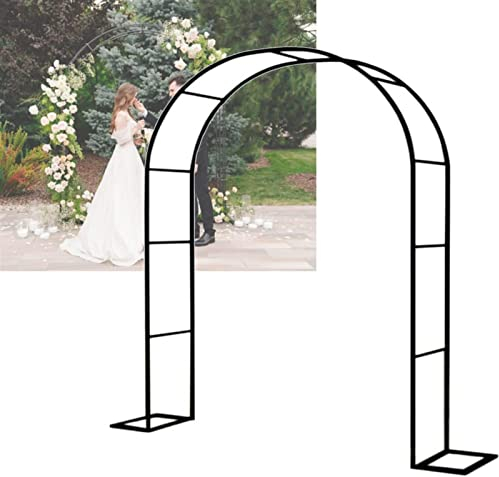 QGBOXDSV Rosenbogen, Garten-Torbogen Aus Metall, Pergola Rankhilfe Verzinkt Rost, Laubengang Rankgestell Mit Sockel Für Verschiedene Kletterpflanzen, Einfache Montage, 6 Größen,140x230x40CM