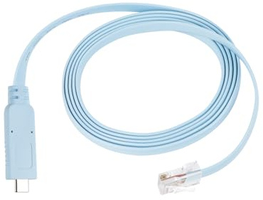 GELRHONR Cable de consola USB C macho a RJ45 RS232, cable de consola serie, adaptador de enlace para ordenadores portátiles en Windows, Mac, Linux, color azul (1,5 m/4,9 ft)