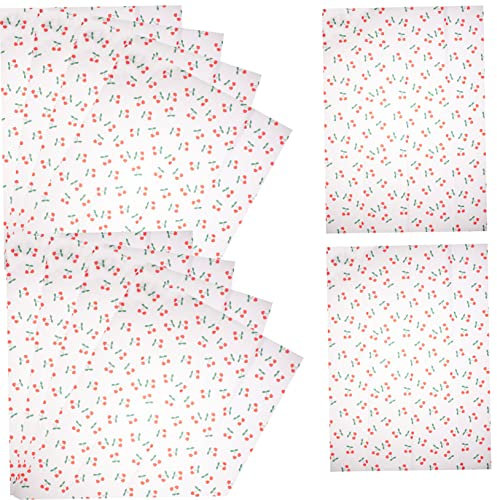 Ciieeo Geschenkpapier Für Blumensträuße 10 Blatt Kirsch-birnen-muster Geschenkpapier Weich Und Stabil Zum Verpacken Von Geschenken Und Als Heimdekoration