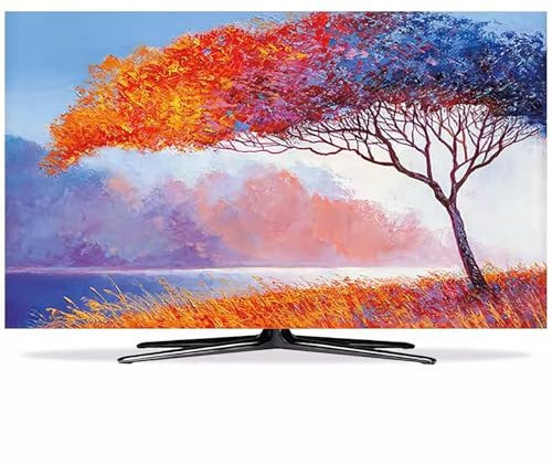 Universal TV Dust Cover 22-80 Inch Polyester Fabric Smooth Screen Protector for LCD LED Plasma Television Art Printing Decor for Flat Curved TV for LCD LED Flat Curved TV(Color:color5,Size:80in)