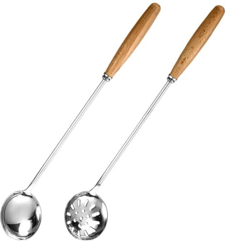 Cabilock 2piezas Cucharas De Lago De Acero Inoxidable Sopa y Filtro De Aceite Manejo Ergono Mico Resistente Al Calor y Fa Cil De Limpiar Para Cocina y Hotpot