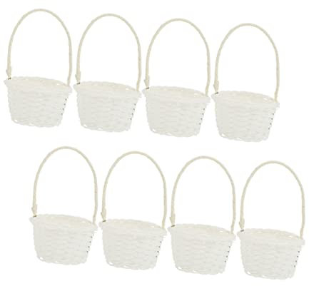 DECHOUS 8pcs Small Rattan Basket Woven Basket for Home Storage for Flower Arrangement and Kitchen Organization