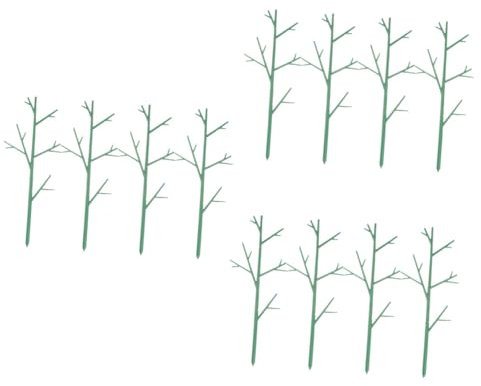 BESPORTBLE 3 Set Traliccio Decorativo per Piante Cremagliera Supporti Rampicanti per Piante Vegetale Traliccio Dell'obelisco Gabbia di Supporto per Ortensie Plastica Green 4 Pezzi*3