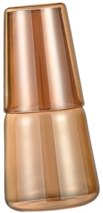 Gcljlmy Gobelet en verre, pichet à eau, résistant à la chaleur potable, 800 ml, pour famille de fêtes, marron