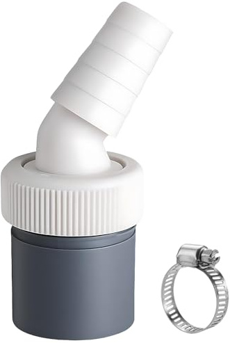 Divisor de residuos de lavadora, adaptador de conexión en Y para lavavajillas con 2 abrazaderas de manguera, conector de tubo de residuos en forma de Y doble Connectio, adaptador de drenaje de