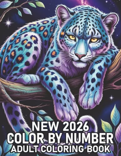 New 2026 Color By Number Adult Coloring Book: An Adult Color By Number Coloring Book with Large Print Butterflies, Animals, Birds, Flowers, ... .... (2026 Color By Number Coloring Page)