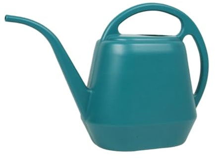 Opatiny Riego de boca larga para lata, 4 L de grosor, hervidor de riego de jardín de plástico con boquilla, riego preciso de plantas, uso en interiores y exteriores, verde oscuro, azul lago, azul
