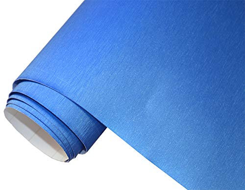 Neoxxim 9 €/m2 Premium – bilfolie – borstad aluminium blå borstad 800 x 150 cm – bubbelfri lackfolie stretchig möbelfolie