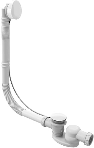 Jacob Delafon E6D015-00 Vidage avec Siphon Extra-Plat avec trop-Plein réglable, Blanc