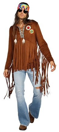 Dreamgirl Men's 1960's Rock Star Hippie Dude Costume Adult Sized Costumes