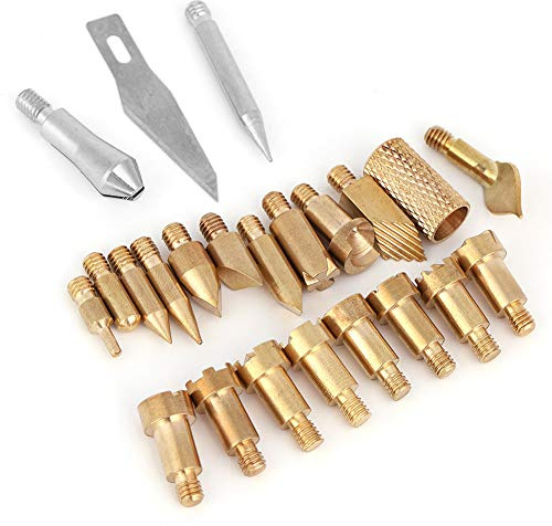 Lot de 23 pointes de stylo à bois, accessoires de combustion du bois, pochoirs pour fer à souder, pyrogravure, travaux de sculpture, kit d'outils pour