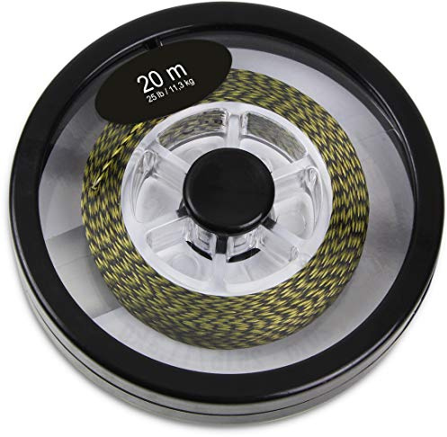 Storfisk fishing & more Karpfen Vorfachschnur schnell-sinkend und knotenfest - spezielle Fasermischung, 20 m, Farbe :Oliv/Schwarz