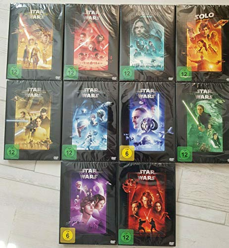 Star Wars - Die Skywalker Saga Episode 1-8 + Rouge One + Solo 10 DVD