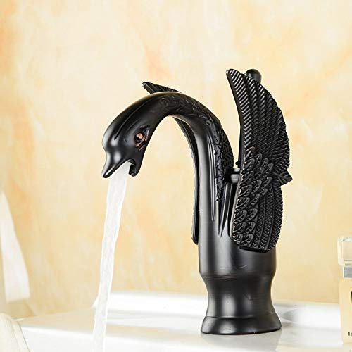YHSGY Badarmaturen Waschbecken Mixer Kaltes Und Heißes Wasser Schwan Stil Einhand Vanity Waschbecken Mixer Kran Waschbecken Wasserhähne