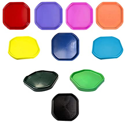 Small Mixing Tray 70cm x 70cm Plastic Assorted Tuff Tray Messy Activities (Random)