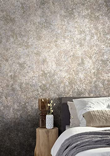 marburg Tapete Braun Rot Betonoptik Struktur Stein Effekt Modern für Wohnzimmer oder Schlafzimmer Vliestapete 100% Made in Germany PREMIUM QUALITÄT 10,05 x 0,70m 85722