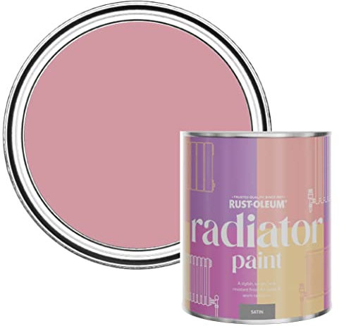 Rust-Oleum Pink Heat Resistant Radiator Paint in Satin Finish - Dusky Pink 750ml