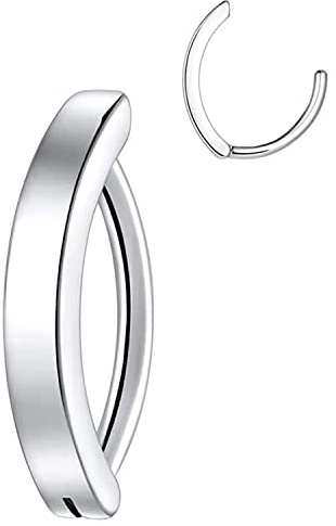 YEBOCIYO 14G Bauchnabelpiercing Bar Schmuck Bauchnabel Ring Bauchnabelpiercing Chirurgenstahl Clicker Piercing Bauchnabelring Bauchnabelpiercing Reverse Curved Nabel Langhantel Schmuck