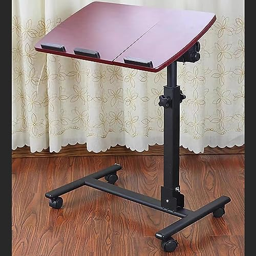 GUADRO Pflegetisch, Mobile Folding Verwendung tragbare höhenverstellbare Bett Beistelltisch mit Schwenkrollen für Haus oder medizinische (Color : B)