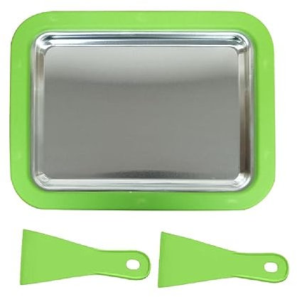 Piastra a rullo per gelato con 2 spatole per gelato arrotolato fatto a mano, sorbetti, cibo, yogurt, forniture per la casa, piastra per gelato