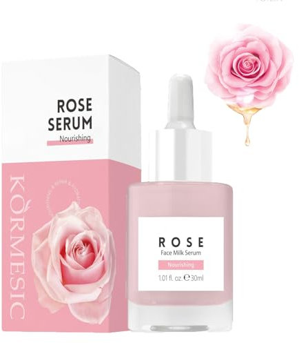 Rose Facial Oil,Instant Face Firming & Plumping,Rose Anti Aging Face Moisturizer,Hyaluronic Acid Serum Antioxidant Firming Night Serum for face,Improve Dull Skin & Soft Skin Tone-30ml