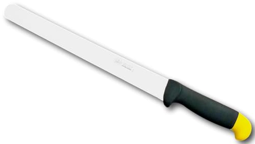 DUE BUOI BLUE FARM Knives. 811 Couteau à jambon à pointe ronde, lame rigide Couteau à jambon à pointe ronde 28 cm