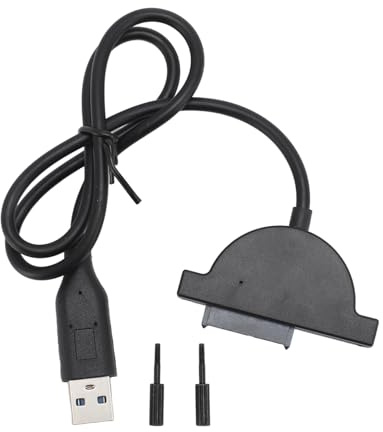 Gugxiom Cable USB 2.0 a SATA, Adaptador USB a SATA de 13 Pines, Adaptador de Disco Duro USB a SATA de 480 Mbps para Computadora Portátil CD DVD ROM Compatible con Windows Linux OS X