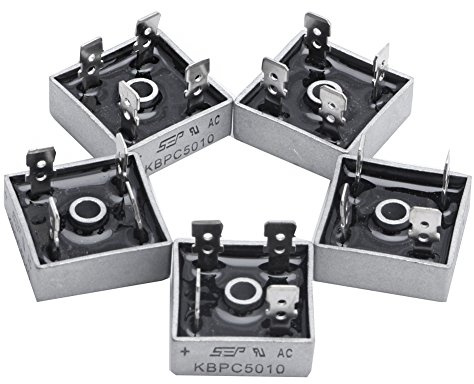 LUJIYY 5KBPC5010 1000V 50A Metall für 4-polige Box einphasige Diode Gleichrichter Brücke Transmitter Leiterplatte Stromquelle Konverter Einheit Modul Verbinder