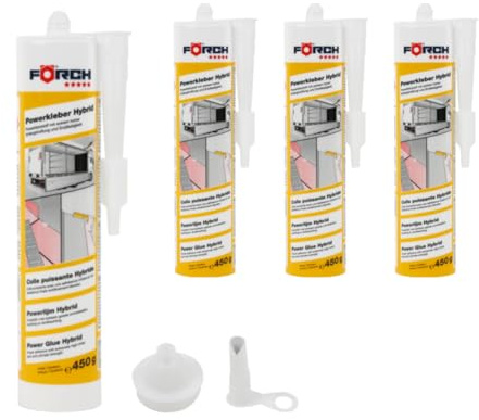 4 Stück FÖRCH Powerkleber Hybrid 450g - der Alleskleber von Förch!