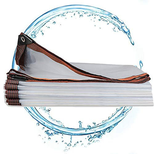 CRBUDY Zeltplane, 5 x 10 m, strapazierfähig, wasserdicht, durchsichtige Polyplane, vielseitig einsetzbar, ideal als Plane, Überdachung, Zelt, Boot, Wohnmobil oder Poolabdeckung ()