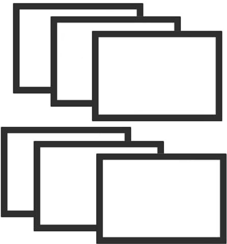 LJSWONLY 6 Piezas A3 Marco Informativo Magnetico，Marco Magnético Autoadhesivo，para Fotos, Documento, Letreros, Carteles, Licencia, Imágenes.（Negro）