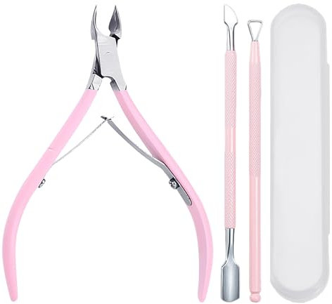 Set di 3 attrezzi per il taglio delle cuticole, in acciaio inox, per cuticole, per unghie dei piedi