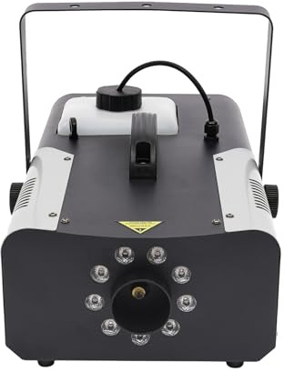 CLEADONG Machine à fumée 1500 W, 9 LED RVB 3 en 1, avec télécommande sans fil, portable, pour mariage, fête, Halloween, Noël, discothèque, spectacle