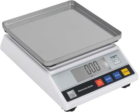 HarBin-Star Bilancia da cucina 10 kg, bilancia digitale con display LCD e funzione tara, superficie di pesatura in acciaio inox, alta precisione fino a 0,1 g, bilancia elettronica professionale