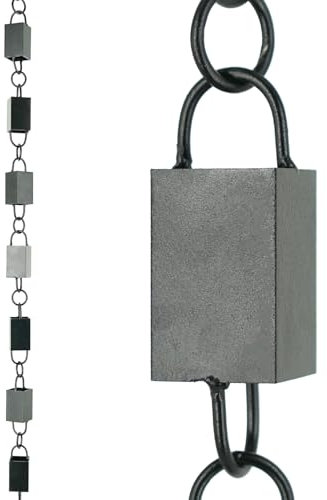 DFTDFYXY Regenführungskette Aluminium-Regenkette Regenketten Für Dachrinnen Outdoor-Heimdekoration Dekorative Regenkette Verstellbare Länge Für Gartendekorationen Im Freien,Traufen,2.6m(8.5ft)