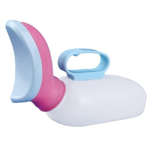 LUNCHS 900 Ml Urinflasche für Frauen Geteiltes Design für Tiefenreinigung Mit Griff für Einfache Bewegung Urinflasche für Unterwegs(Plastic Urinal)