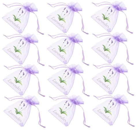 Cabilock 50 Stück Lavendelsäckchen Leer Organza-feinmesh Kordelzugbeutel Für Getrocknete Blumen Gewürze Teelicht Hellviolett Kleine Netzbeutel Zur Erfrischung Von Schränken