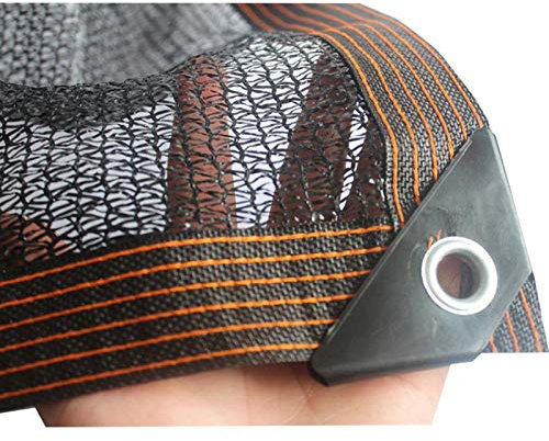 Tela de sombra negra 60% de tasa de sombreado con ojales de metal, ideal para porche, bañera, barbacoa, mascotas y plantas, tela protectora solar para uso al aire libre (8 x 9 m)