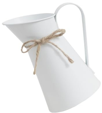 Alipis Jarrón De Flores Rústico De Vintage con Asa Contenedor para Arreglos Decoración De Hogar y Jardín para Amantes Jardinería