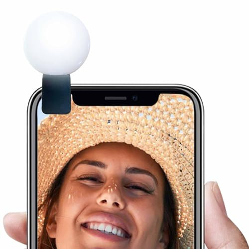 Phone Ring Light LED Selfie Fill Lights – Clip On Camcorder Portable | Mobile Phone Holder, Laptop And Computer | Rechargeable Ring Light With 4 Adjustable Brightness Levels For