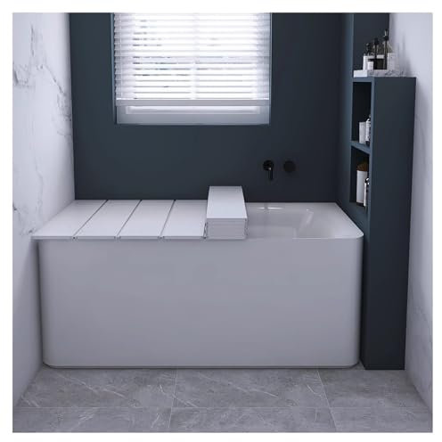 ShAzanz Bandeja Bañera Plegable Bandejas for Bañera Cubierta Bañera, Multifunción PVC Plegable A Prueba Polvo Cubierta Aislamiento Cubierta Aislamiento Bañera, Engrosado 1,2cm Plegable(70x135x1.2cm)