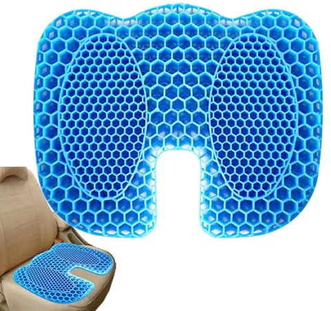Per Sedili Per Auto in Gel - Pad Orthopedic Cash, Cuschio Gel Raffredazione | Inserto Di Supporto Al Coccyx, Per Seggiolini Auto Traspiranti, Dal Dolore Al Coccige, Di