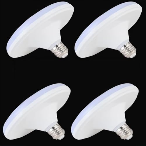 AstrizLamp Bombilla LED E27 Base 40W 6500K Luz Blanca UFO Ahorradora de energía Bulb, Portátil Cableado fijo Iluminación, para viviendas, espacios exteriores, garajes, almacenes y jardines.(Blanco)