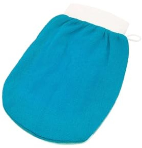 Scrub Mitt 5pcs /set Double Sided Peeling Glove Exfoliating Tan Removal for Shower, Spa, Massage(Blue)